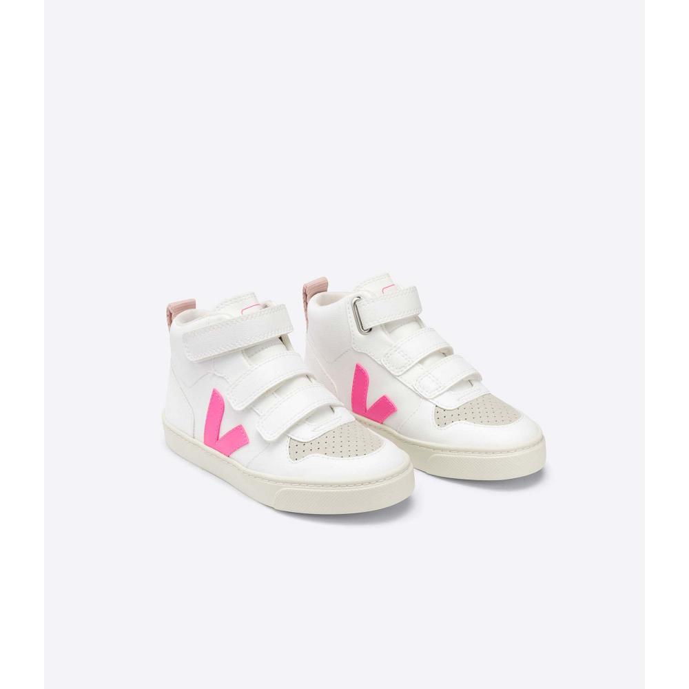 Veja V-10 MID CWL Schoenen Kinderen White/Pink | NL 798XYU